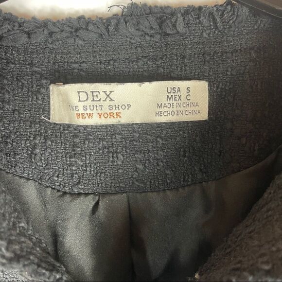 Dex The Suit Shop Boucle Lined Jacket Coat Black Women's Size Small - Picture 3 of 7